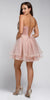 VELVET STRAPLESS SHORT BABYDOLL PROM DRESS